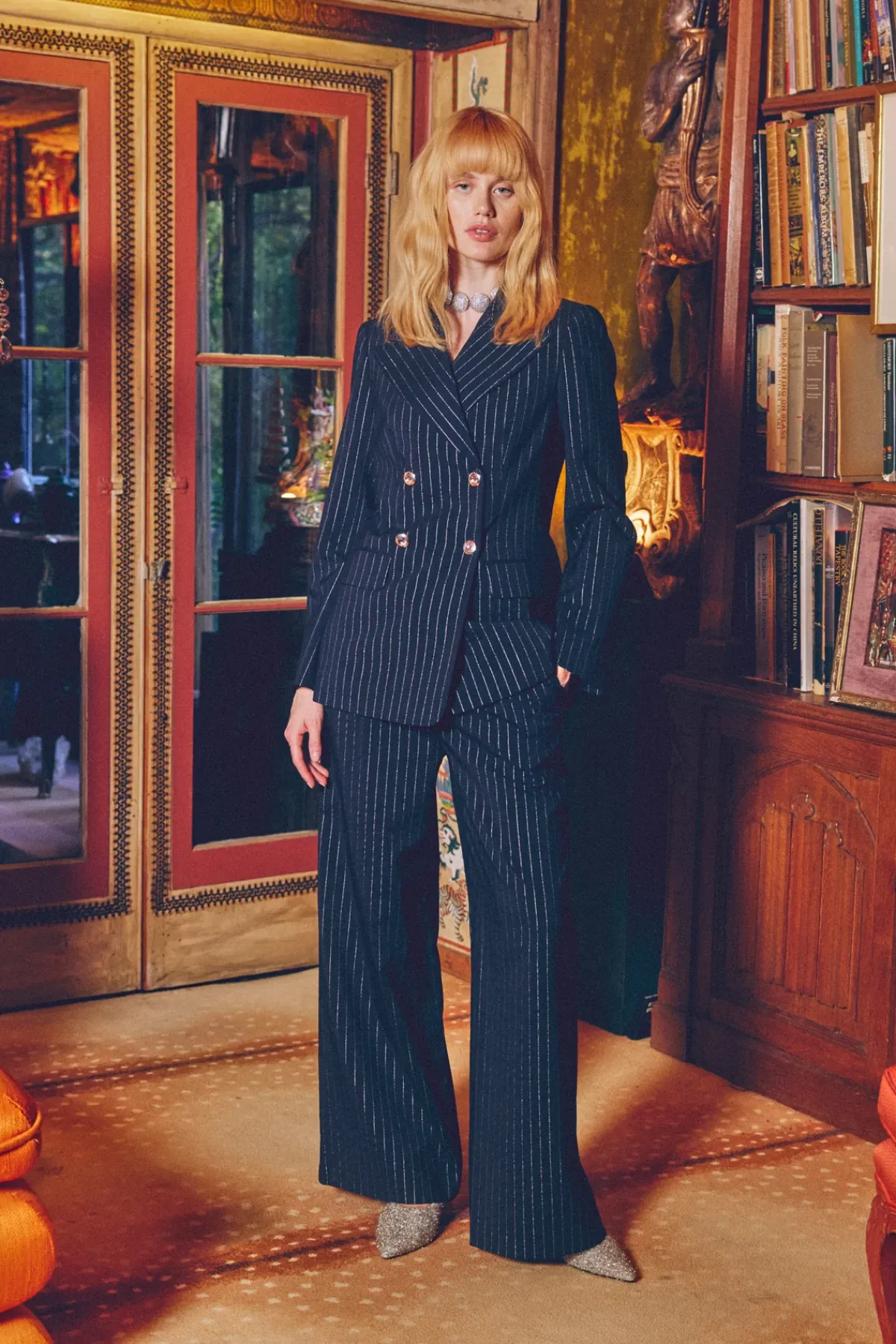 SIMON MILLER Anoukanouk pinstripe blazer