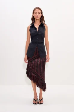 SIMON MILLER Bejabeja midi skirt
