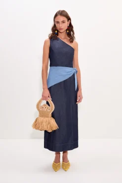 SIMON MILLER Belembelem chambray midi dress