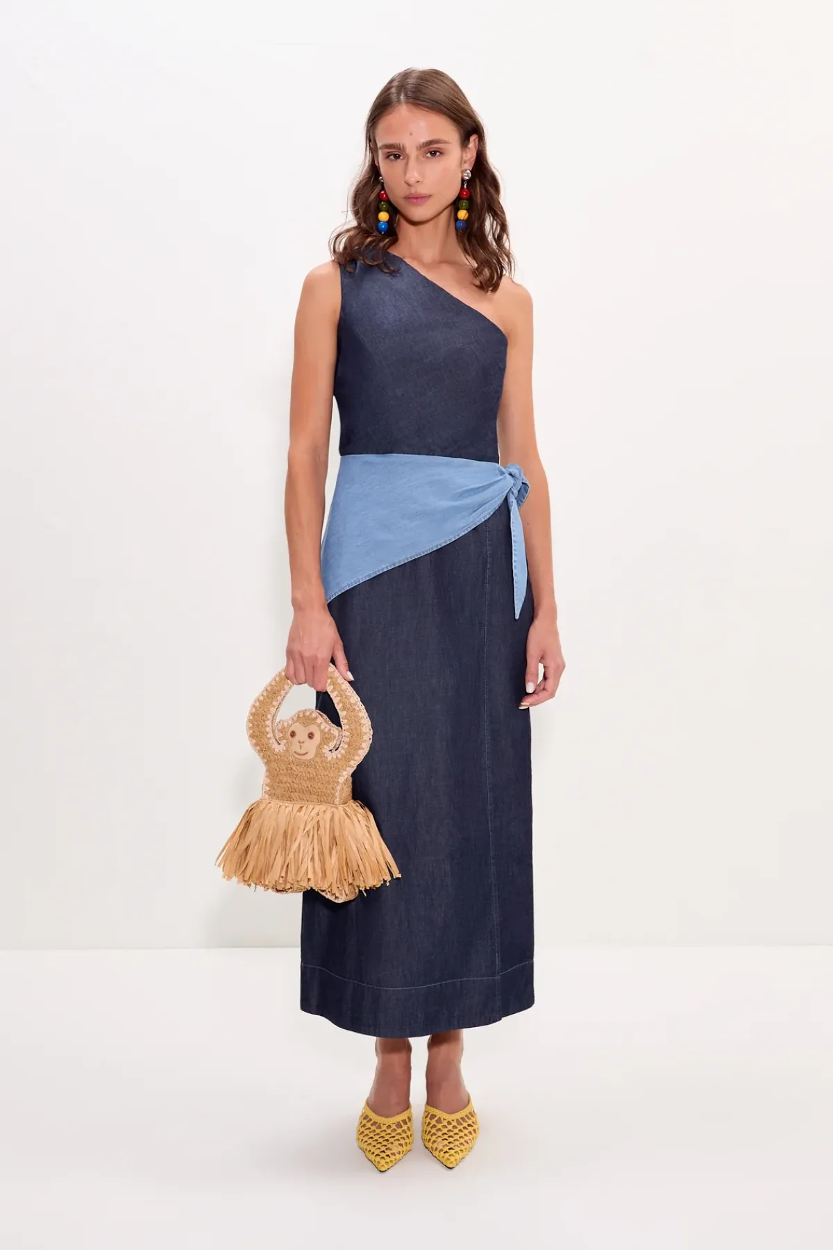 SIMON MILLER Belembelem chambray midi dress