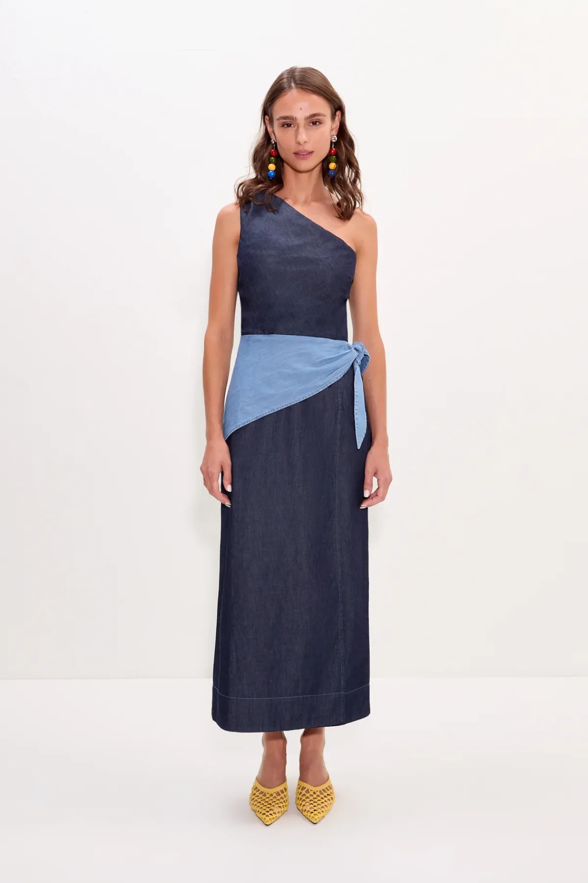 SIMON MILLER Belembelem chambray midi dress