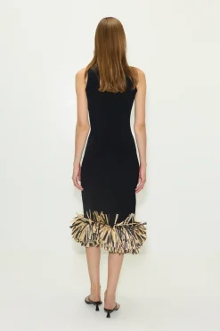 Sale SIMON MILLER Boaboa raffia midi dress