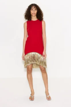 SIMON MILLER Bowiebowie fringe mini dress