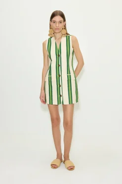 Discount SIMON MILLER Carobcarob printed linen mini dress
