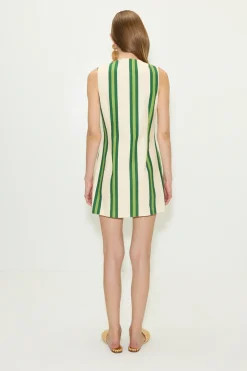 Discount SIMON MILLER Carobcarob printed linen mini dress
