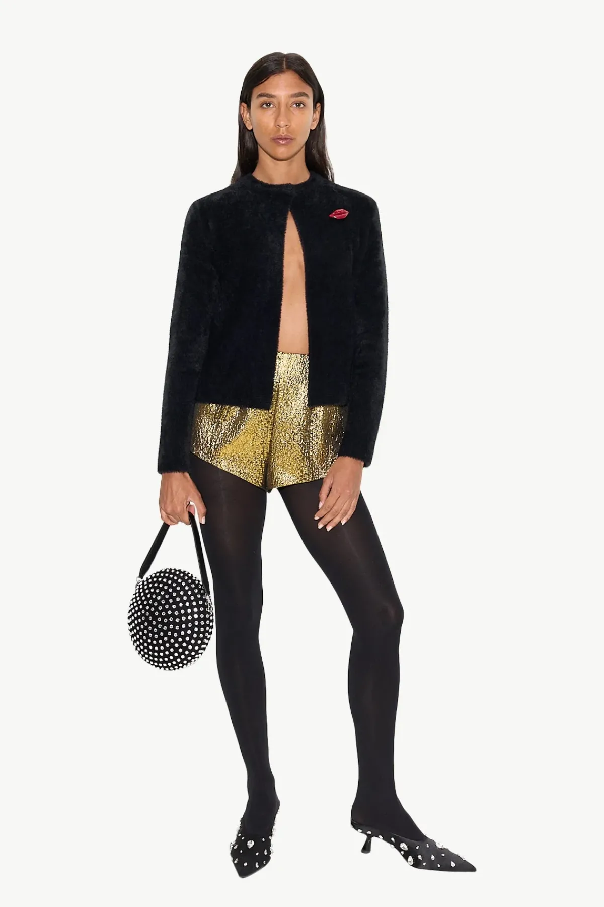 Discount SIMON MILLER Fleurfleur metallic shorts