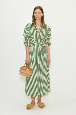 SIMON MILLER Lochloch poplin maxi dress