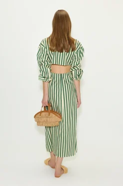 SIMON MILLER Lochloch poplin maxi dress