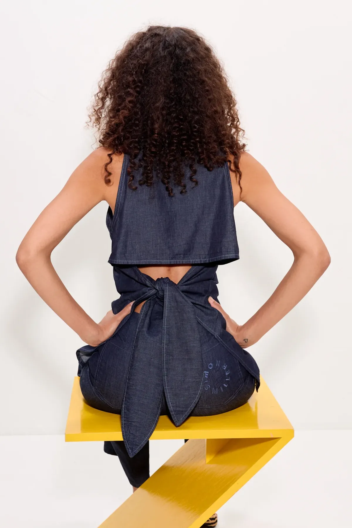 Sale SIMON MILLER Lochloch sleeveless chambray button up