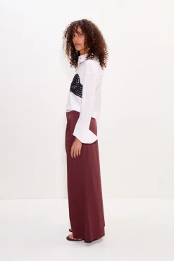 Outlet SIMON MILLER Marenmaren poplin crochet button up