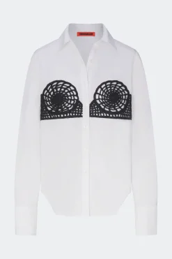 Outlet SIMON MILLER Marenmaren poplin crochet button up