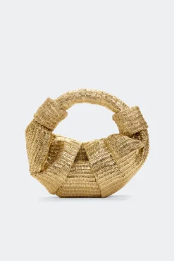 Outlet SIMON MILLER Metallicmetallic raffia lopsy bag