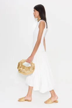 Outlet SIMON MILLER Metallicmetallic raffia lopsy bag