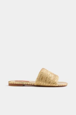 Best SIMON MILLER Metallicmetallic raffia salerno slide
