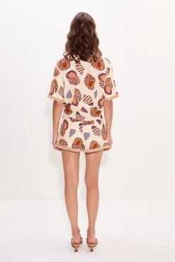 Online SIMON MILLER Minamina linen fringe short