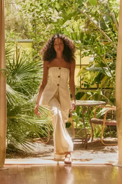 Sale SIMON MILLER Morimori strapless linen top