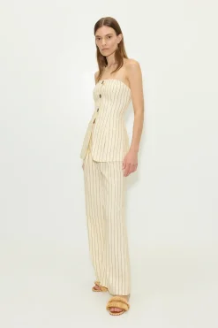 Sale SIMON MILLER Morimori strapless linen top