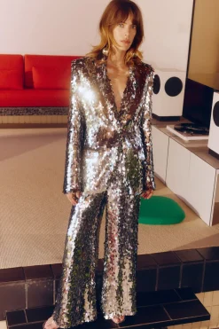Outlet SIMON MILLER Nellanella sequin wide leg pant