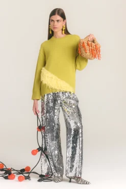 Outlet SIMON MILLER Nellanella sequin wide leg pant