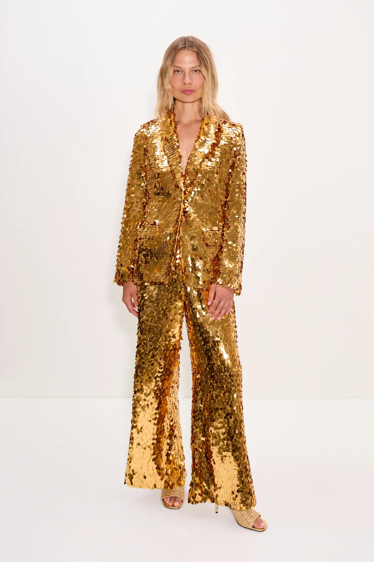 New SIMON MILLER Nellanella sequin wide leg pant