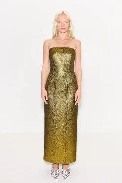 Discount SIMON MILLER Verdelleverdelle metallic midi dress