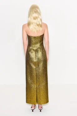 Discount SIMON MILLER Verdelleverdelle metallic midi dress
