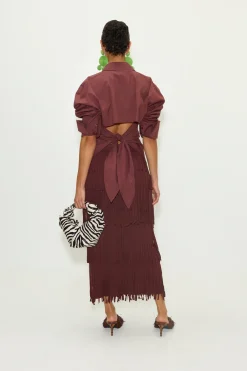 SIMON MILLER Zaza za knit fringe skirt