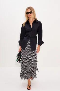 Hot SIMON MILLER Zaza za knit fringe skirt